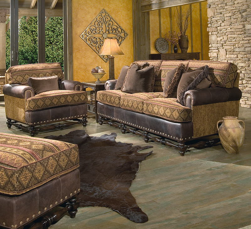 Hickory Manor Furniture Sofa Melrose Leather Fabric By Hickory Manor